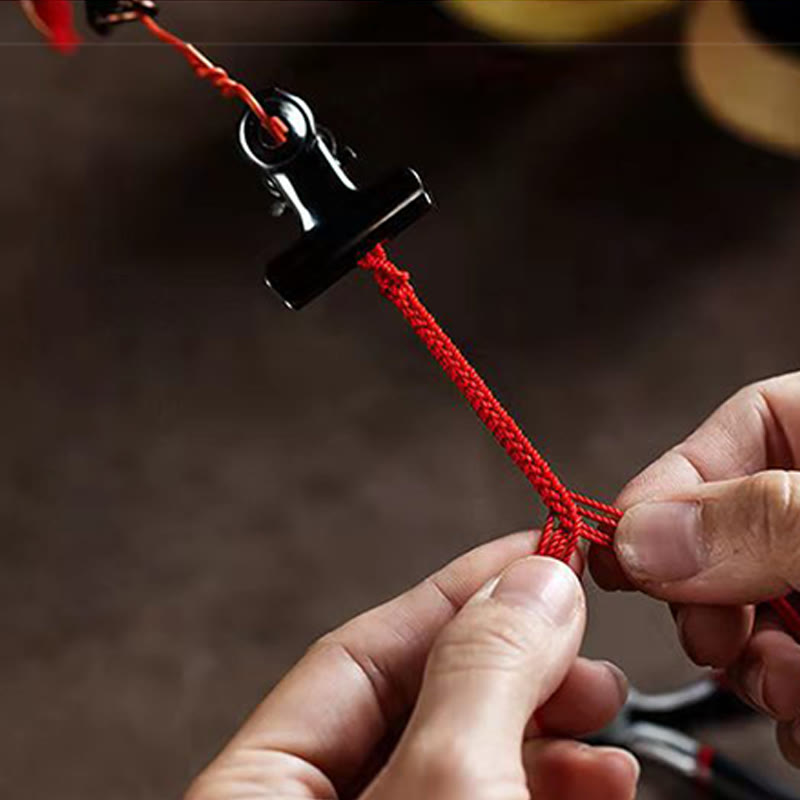 Wear FengShui Handcrafted PiXiu Cinnabar Wealth Luck Braided Bracelet