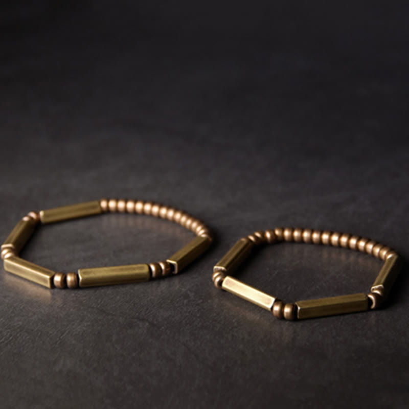Wear FengShui Tibetan Simple Design Copper Wealth Luck Bracelet