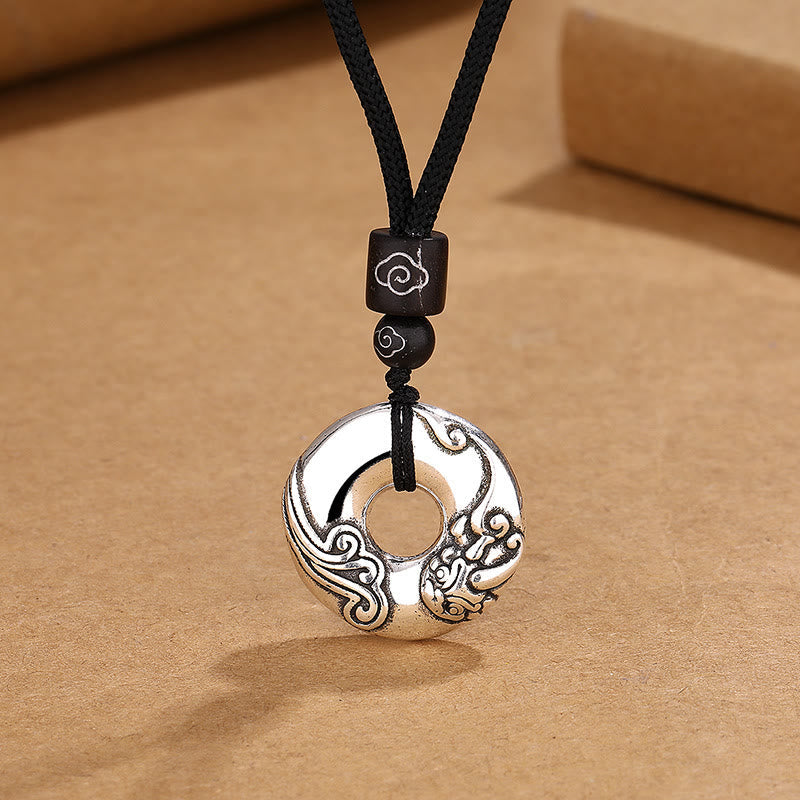 Wear FengShui PiXiu Peace Buckle Copper Wealth Necklace Pendant