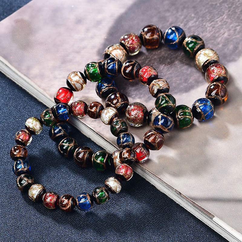 Wear FengShui Colorful Liuli Glass Bead Luck Bracelet