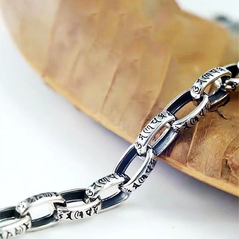 Wear FengShui Om Mani Padme Hum Double Dorje Copper Engraved Wisdom Bracelet