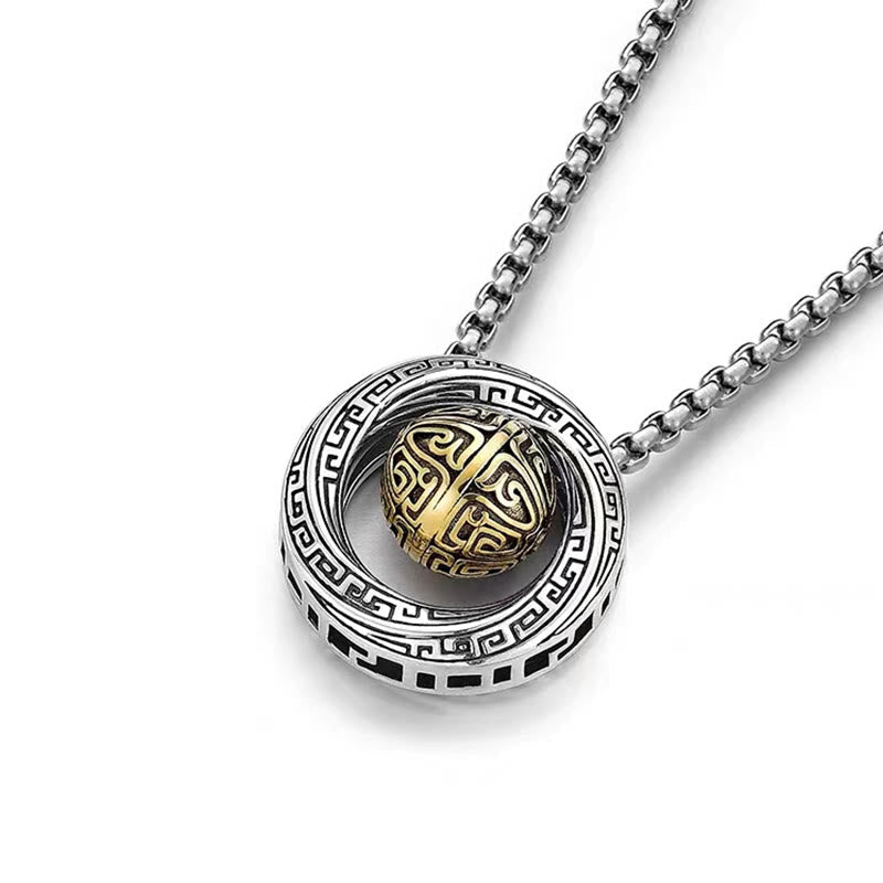 Wear FengShui Mobius Lucky Bead Copper Wealth Necklace Pendant