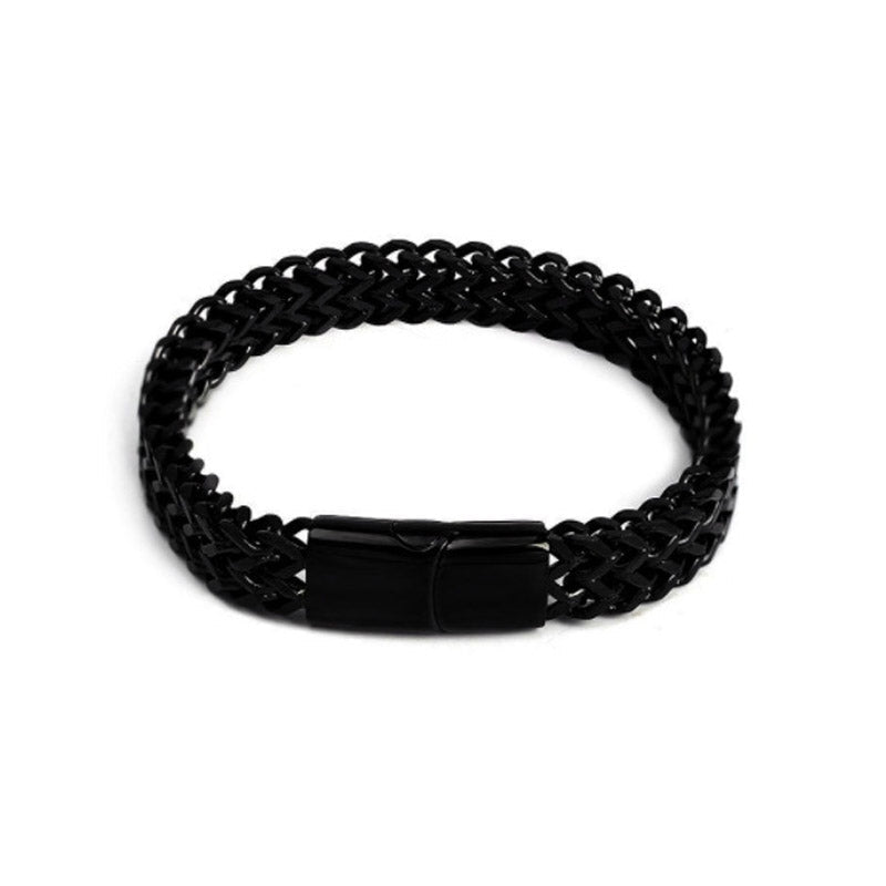 Wear FengShui Fish Scale Magnetic Buckle Titanium Steel Balance Bracelet Bangle