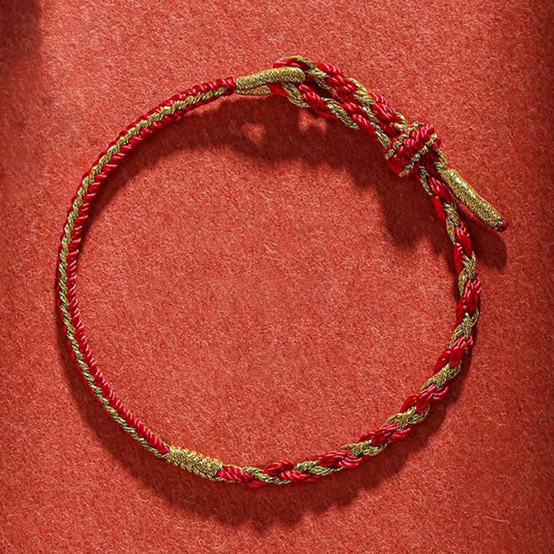 Wear FengShui Handmade Chinese Zodiac Rabbit Rooster Rat Horse Dragon Protection Braid String Bracelet