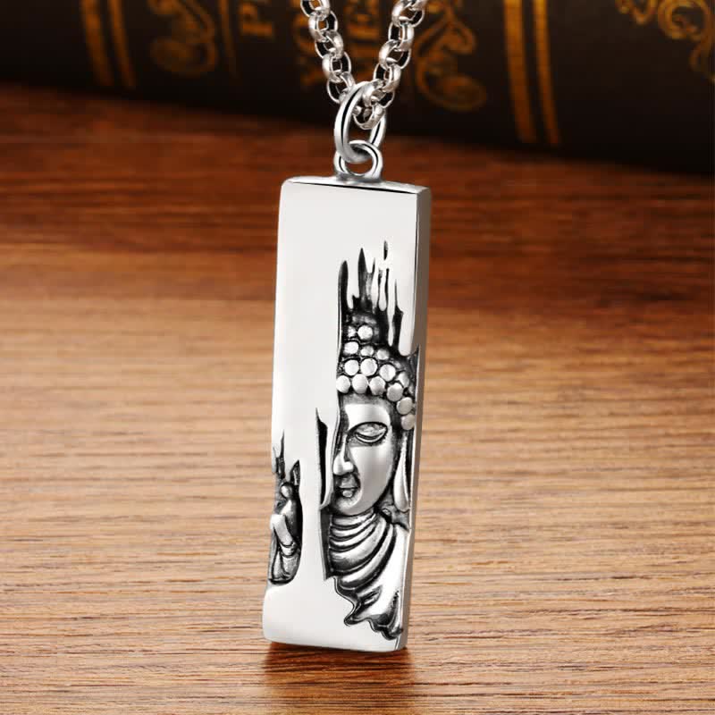 Wear FengShui Tathagata Buddha Strength Protection Amulet Lucky Vintage Style Pendant Necklace