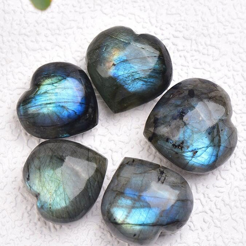 Wear FengShui Labradorite Love Heart Support Necklace Pendant