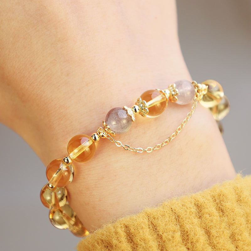 Wear FengShui Blessed Moon Citrine Abundant Energy Bracelet