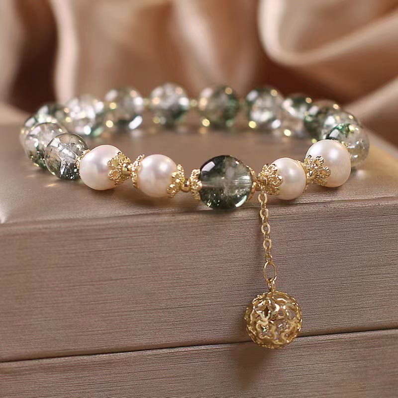 Wear FengShui Green Phantom Pearl Self-acceptance Charm Bracelet
