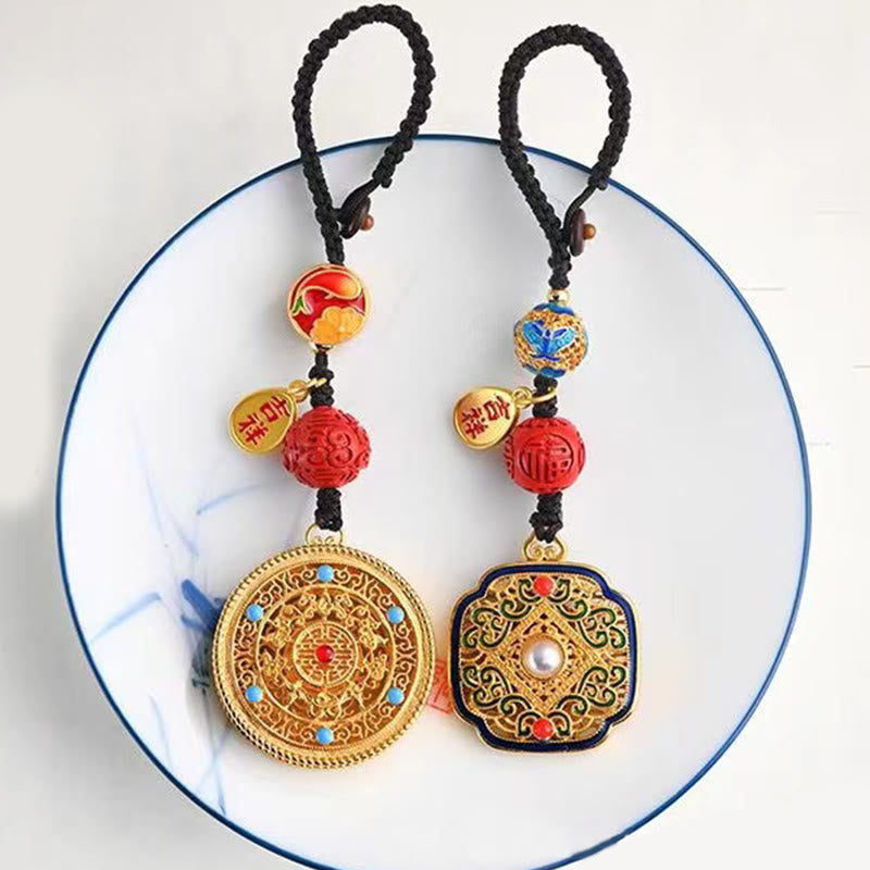 Wear FengShui Fu Character Blessing Ruyi Charm Key Chain