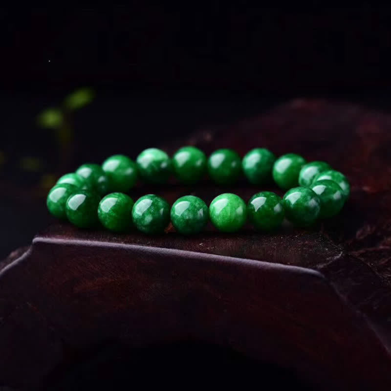 Wear FengShui Cyan Jade Bead Calm Harmony Bracelet