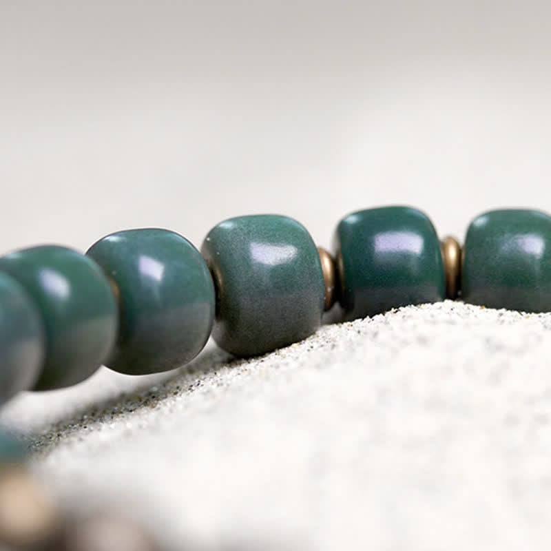 Wear FengShui Tibetan Cyan Bodhi Seed Copper Success Bracelet