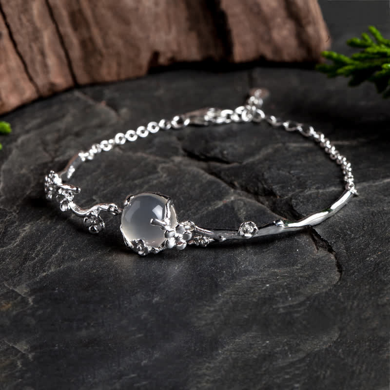 Wear FengShui Plum Blossom Chalcedony Positive Bracelet