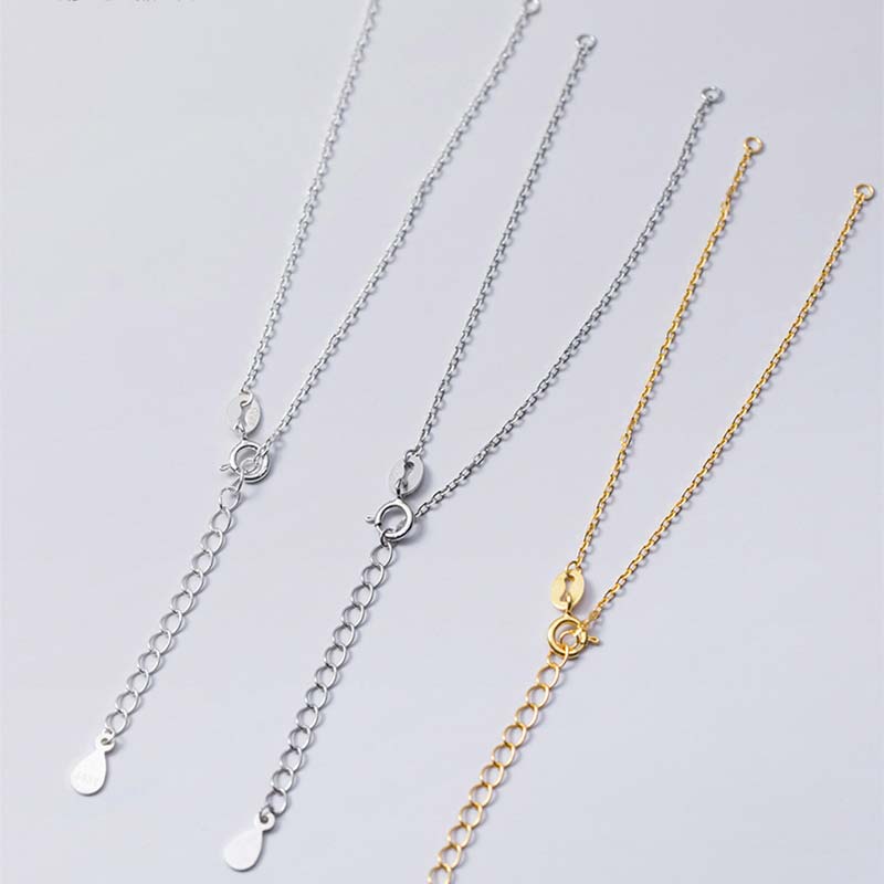 Wear FengShui 925 Sterling Silver Semi-finished Chain Blessing Bracelet