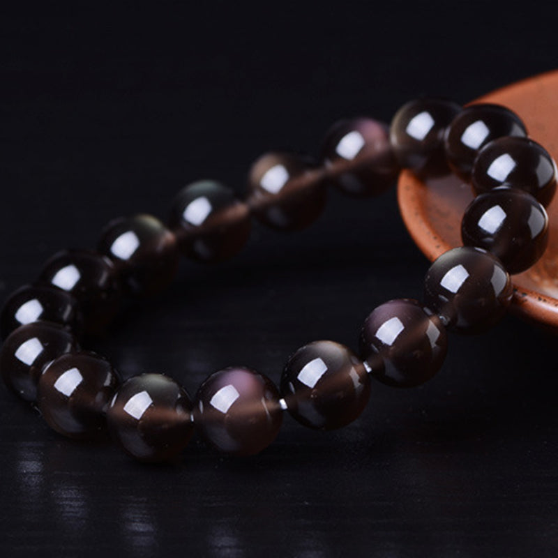 Wear FengShui Natural Rainbow Obsidian Positive Bracelet
