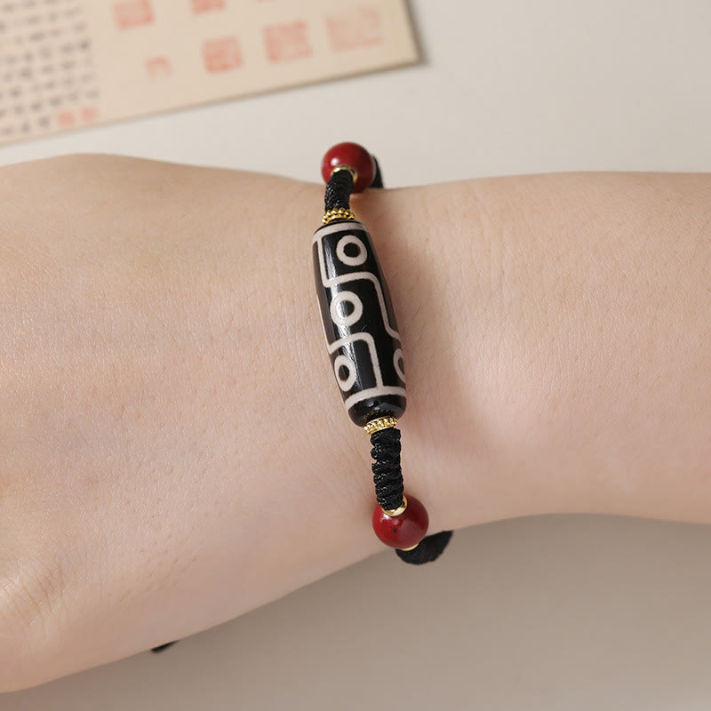 Wear FengShui Handcrafted Tibetan Nine-eye Dzi Bead Protection Bracelet
