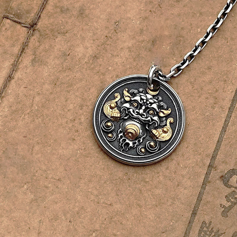 Wear FengShui Tibetan Kirtimukha Amulet Healing Necklace Pendant
