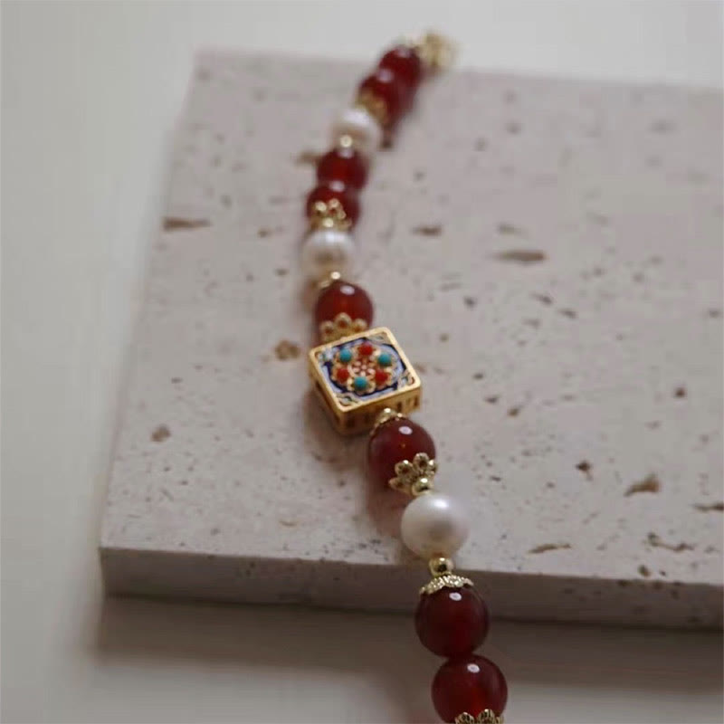 Wear FengShui Red Agate Pearl Confidence Self-acceptance Bracelet