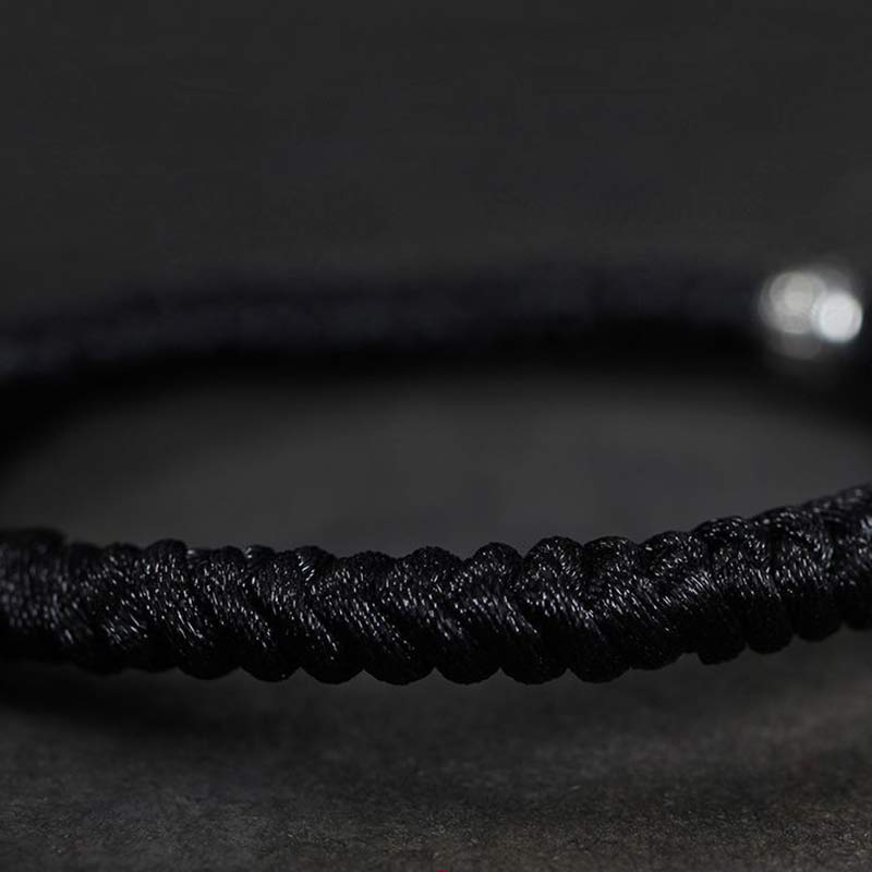 Wear FengShui Silver Luck Koi Fish Braided String Bracelet