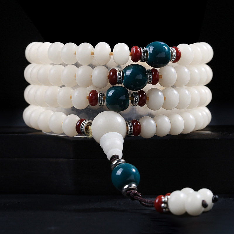Wear FengShui Bodhi Seed Bead Lotus Blessing Charm Bracelet