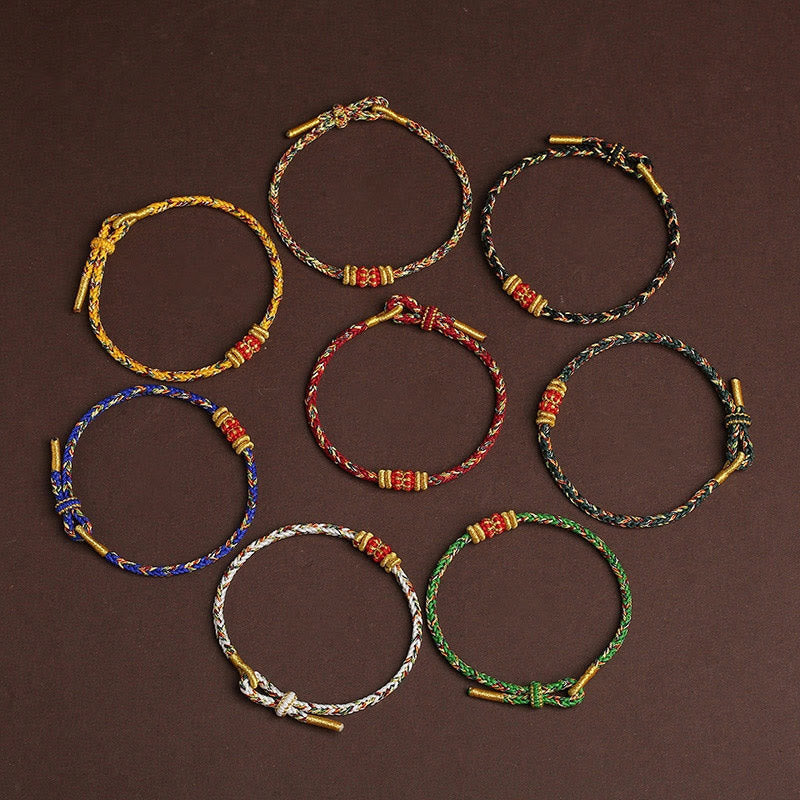 Wear FengShui Handmade Colorful Rope King Kong Knot Braided Luck Bracelet