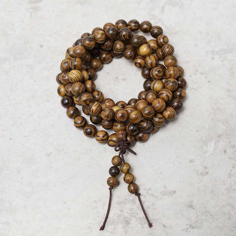 Wear FengShui 108 Mala Beads Bracelet Prayer Meditation Sandalwood Elastic