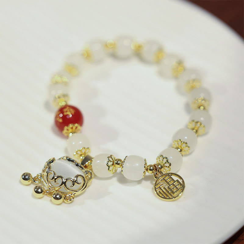Wear FengShui Windmill Chinese Lock Charm Fu Character Blessing Bracelet