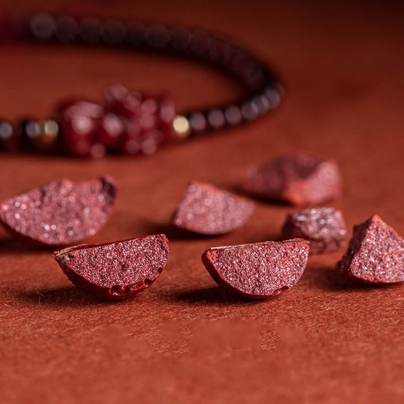 Wear FengShui Garnet Cinnabar PiXiu Blessing Calm String Bracelet