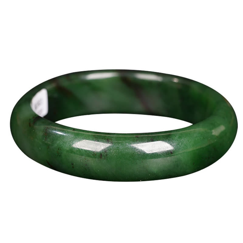 Wear FengShui Natural Hetian Cyan Jade Happiness Success Bracelet Bangle