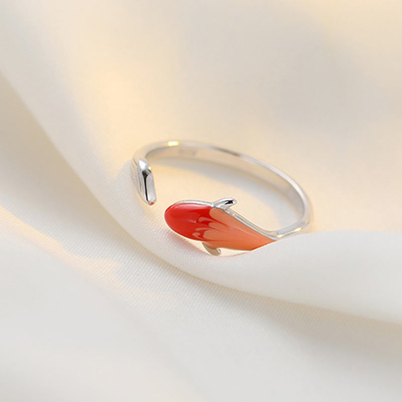 Wear FengShui Koi Fish Copper Balance Luck Adjustable Ring