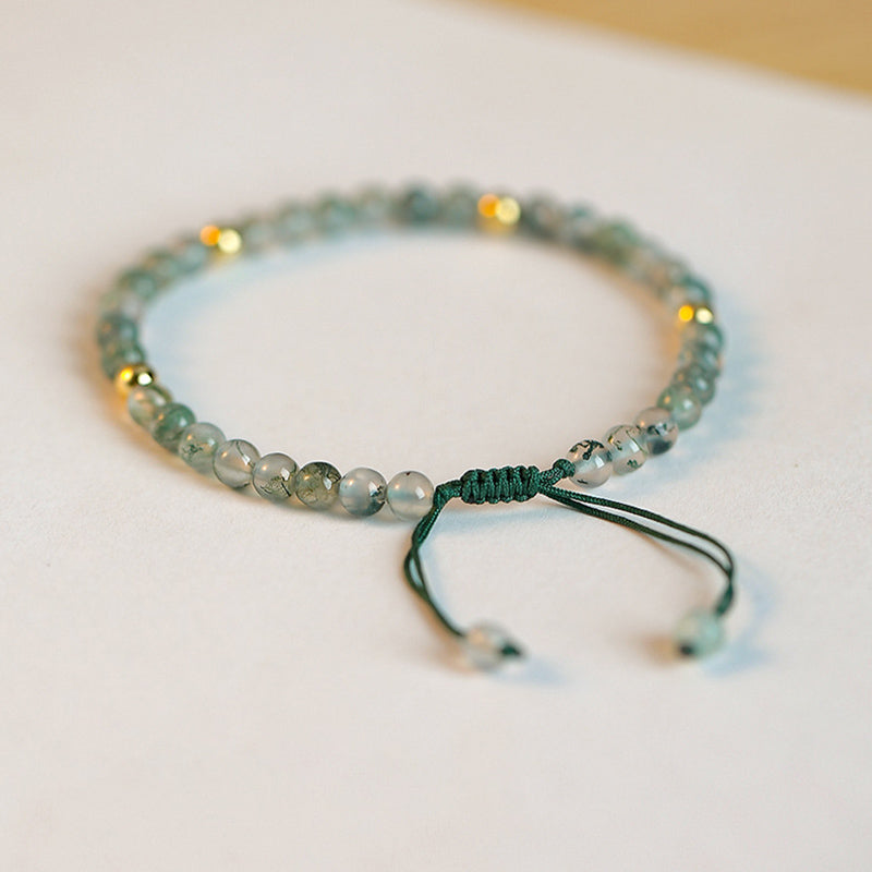 Wear FengShui Moss Agate Lucky Balance Bracelet