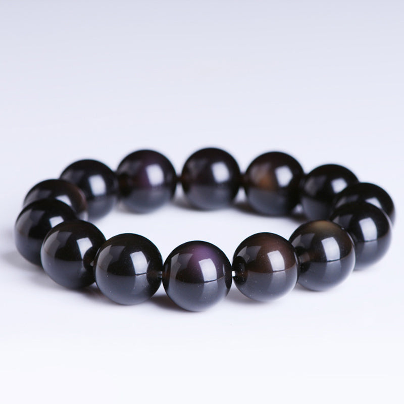 Wear FengShui Natural Rainbow Obsidian Positive Bracelet