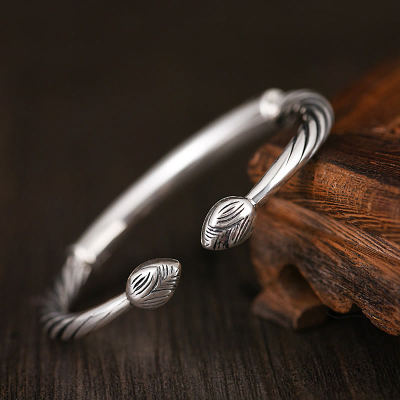 Wear FengShui Tibetan Om Mani Padme Hum Heart Sutra Purity Cuff Bracelet