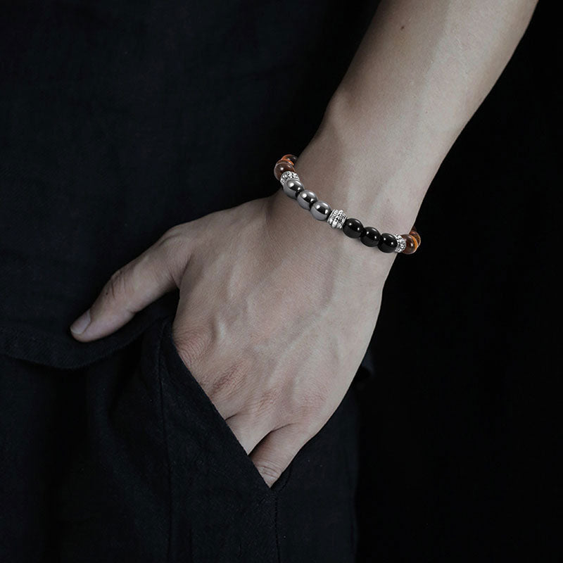 Wear FengShui Tiger Eye and Hematite Good Luck and Healing Bracelet