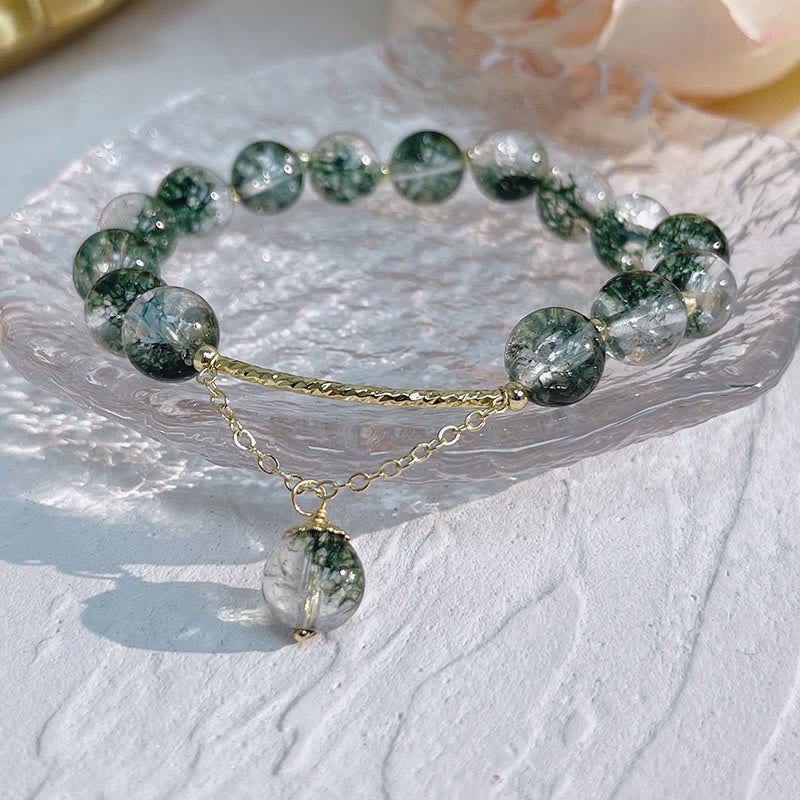 Wear FengShui Green Phantom Crystal Confidence Charm Bracelet