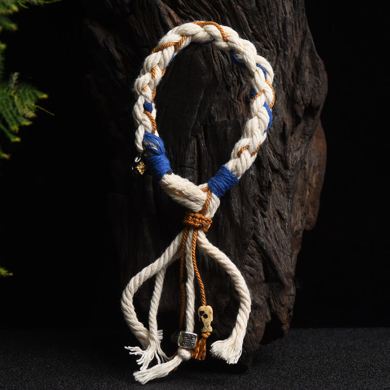 Wear FengShui Tibet Zakiram Goddess of Wealth Thangka Handmade Luck Bracelet