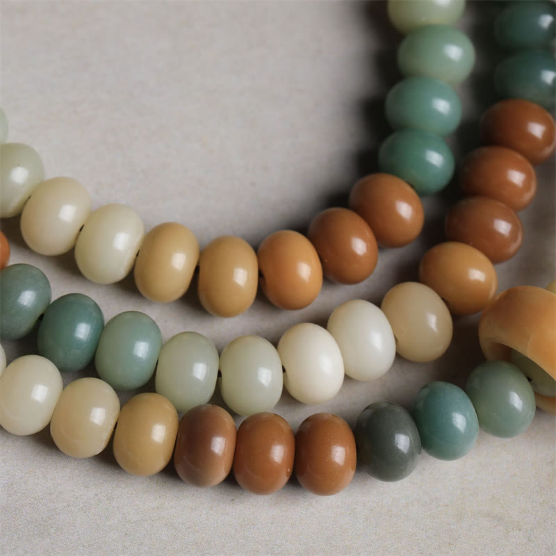 Wear FengShui 108 Mala Beads Gradient Bodhi Seed Buddha Hand Engraved Peace Bracelet