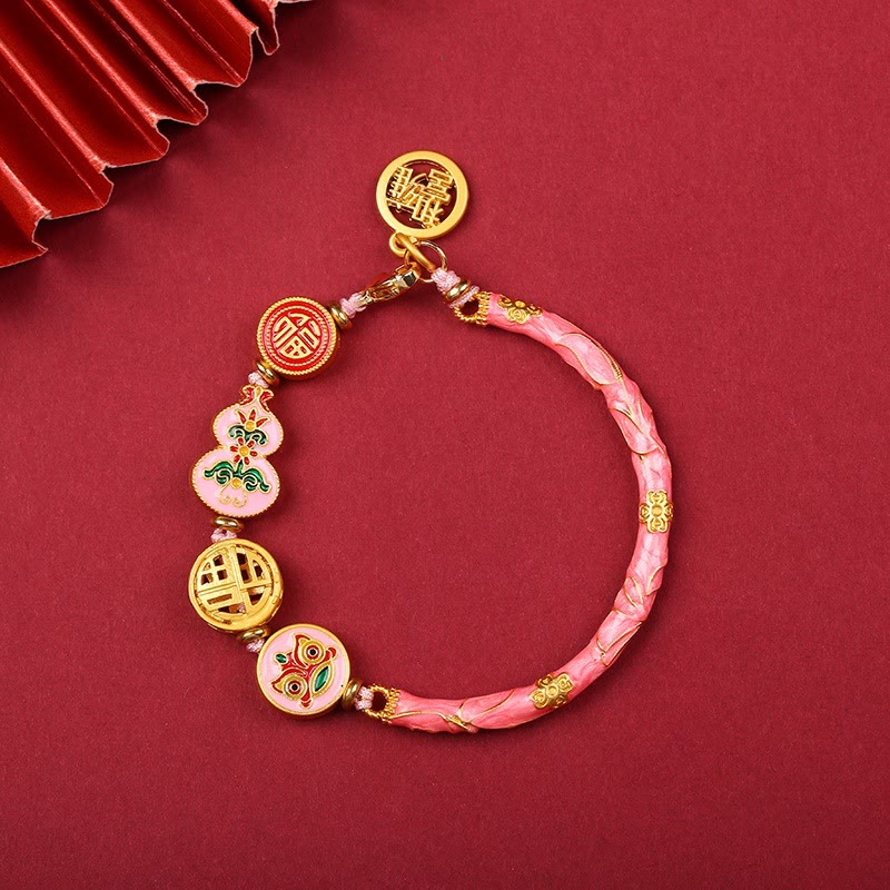 Wear FengShui Tibetan Gourd Fortune Happiness Lion Wealth Luck Bracelet