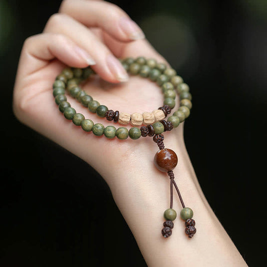 Wear FengShui Green Sandalwood Positive Peace Bracelet