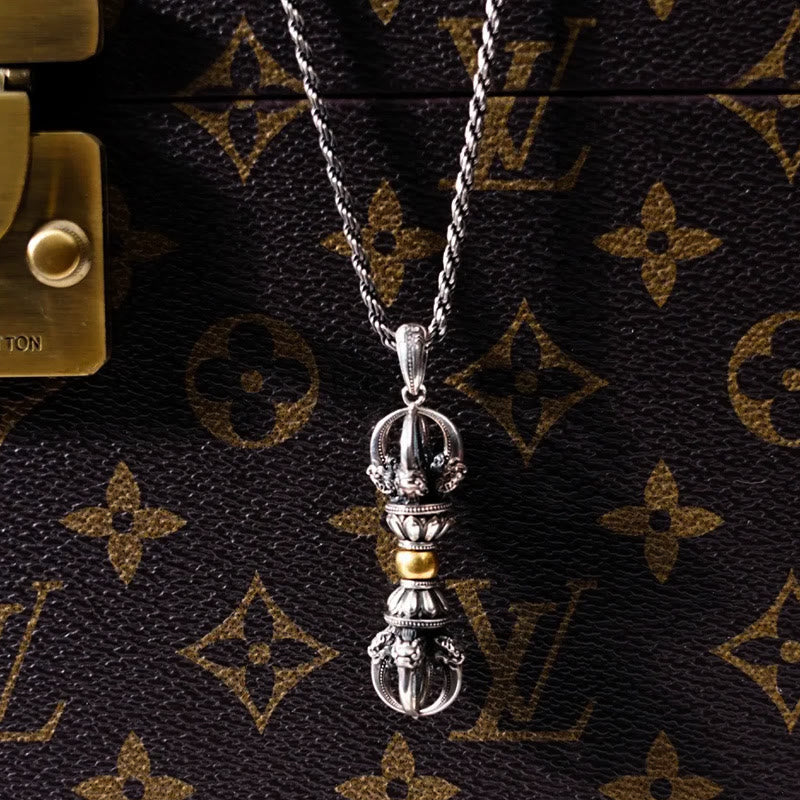 Wear FengShui Tibetan Dorje Vajra Design Wealth Necklace Pendant