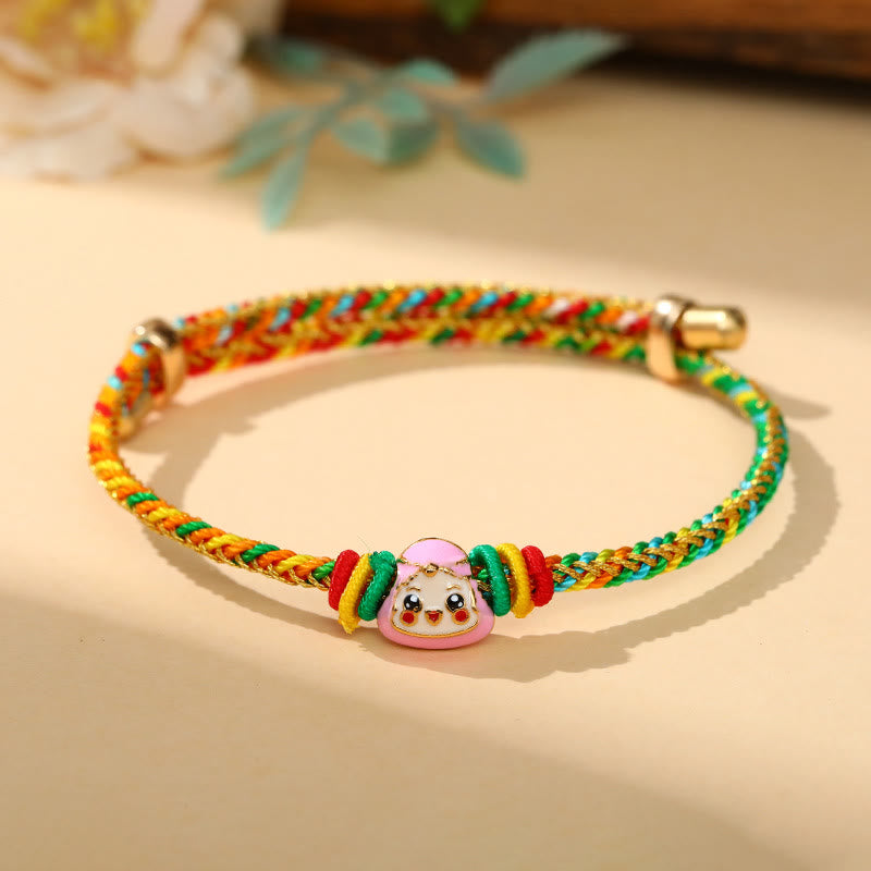 Wear FengShui Colorful Rope Zongzi Pattern Luck Handmade Child Adult Bracelet