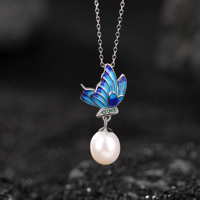 Wear FengShui 925 Sterling Silver Pearl Butterfly Healing Necklace Pendant Earrings Ring