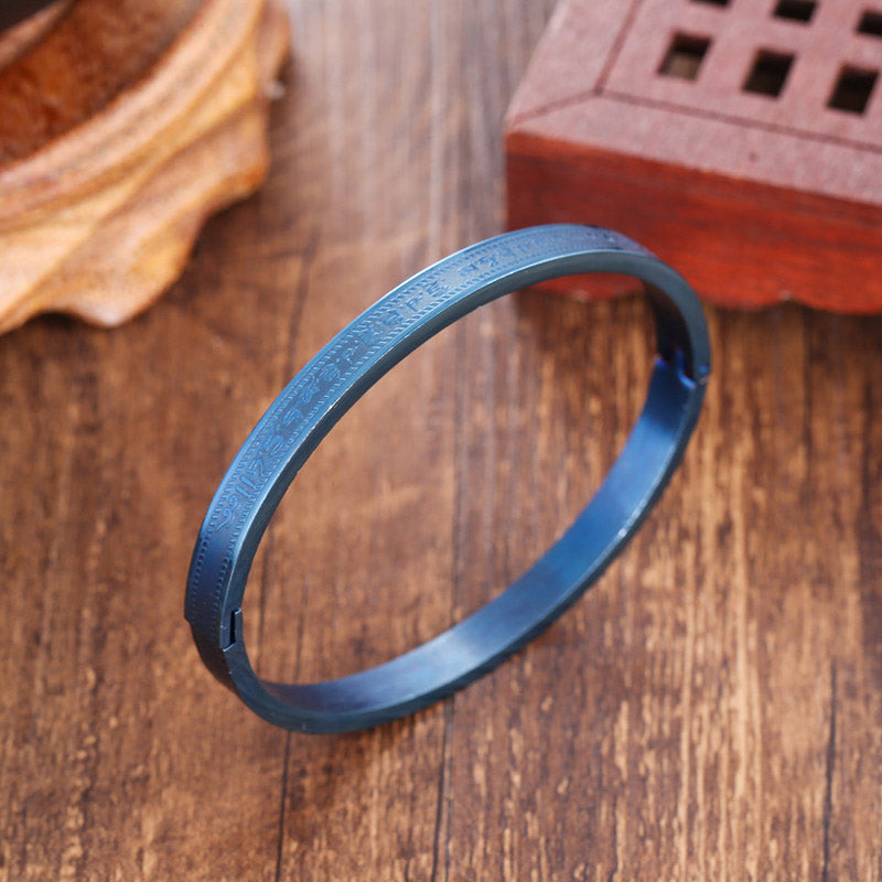 Wear FengShui Titanium Steel Blessing Bracelet Bangle