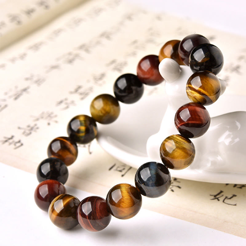 Wear FengShui Natural Tiger Eye Positive Protection Bracelet
