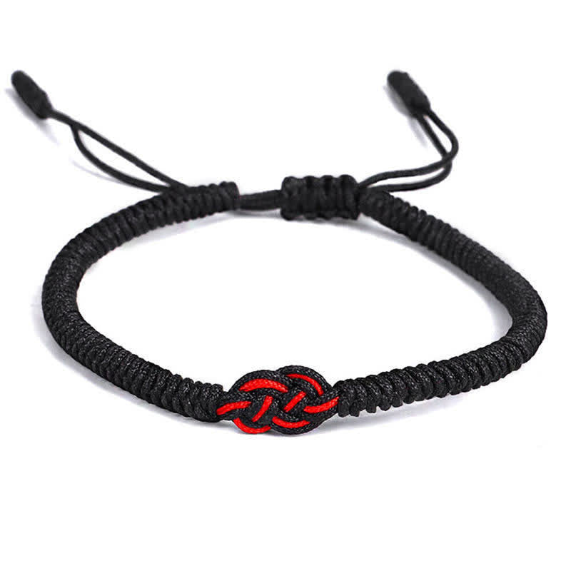 Wear FengShui 2Pcs Tibetan Luck Chinese Knot Protection String Bracelet