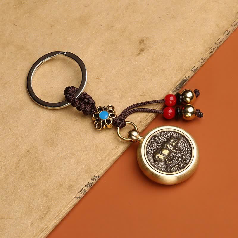 Wear FengShui 12 Chinese Zodiac Blessing Wealth Fortune Keychain