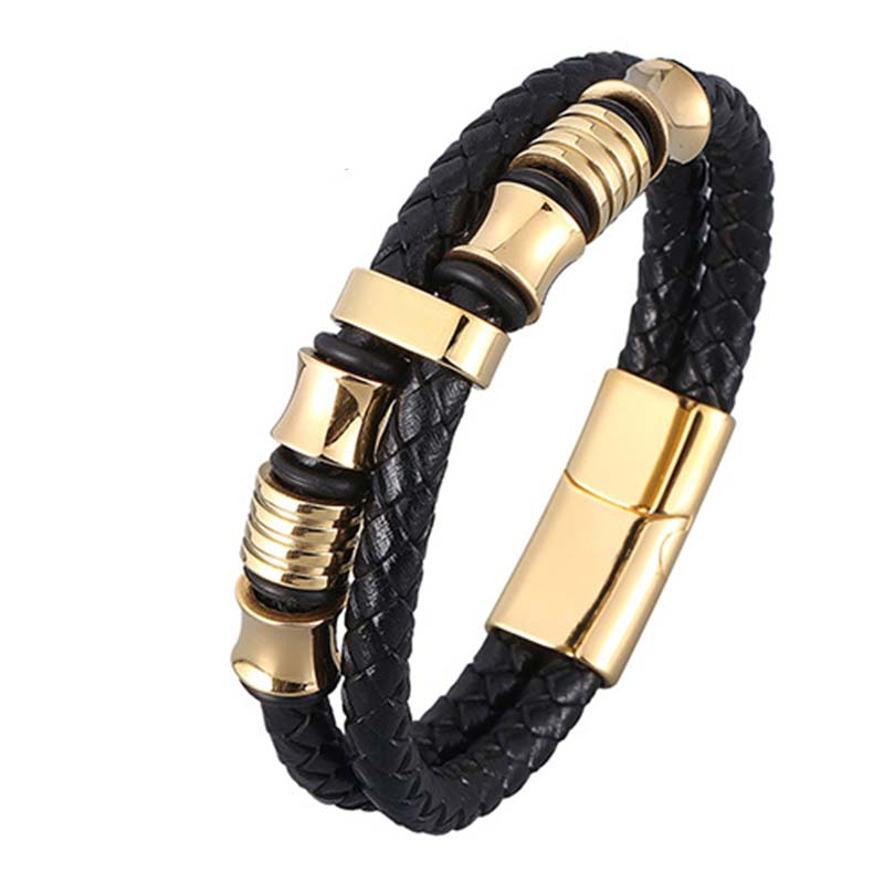 Wear FengShui Layered Leather Weave Fortune Bracelet