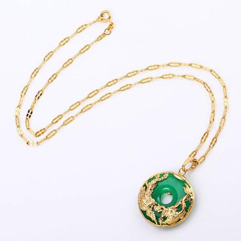 Wear FengShui Natural Jade Prosperity Necklace