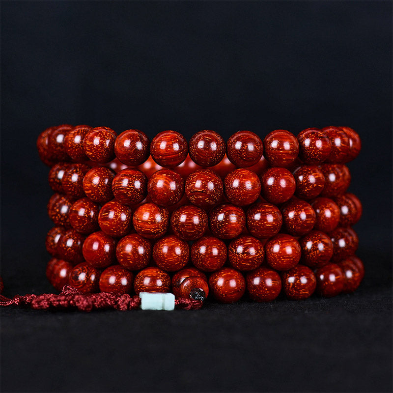 Wear FengShui Tibetan Small Leaf Red Sandalwood Balance Bracelet