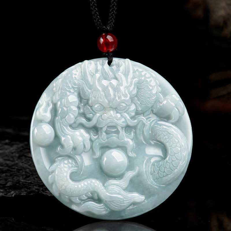 ❗❗❗A Flash Sale- Wear FengShui Chinese Zodiac Dragon Jade Success Amulet String Necklace