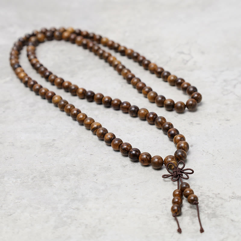 Wear FengShui 108 Mala Beads Bracelet Prayer Meditation Sandalwood Elastic